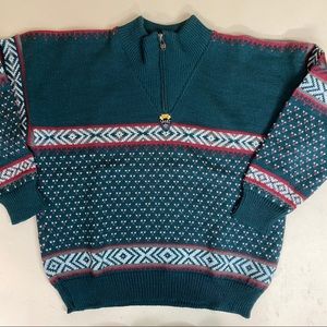 Dale of Norway Sport Quarter Zip Fairisle Sweater